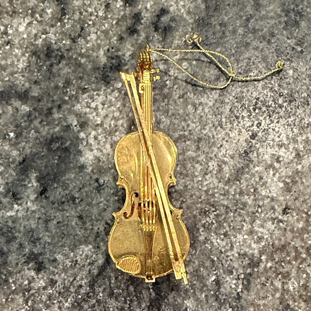 Baldwin Gold Violin Ornament